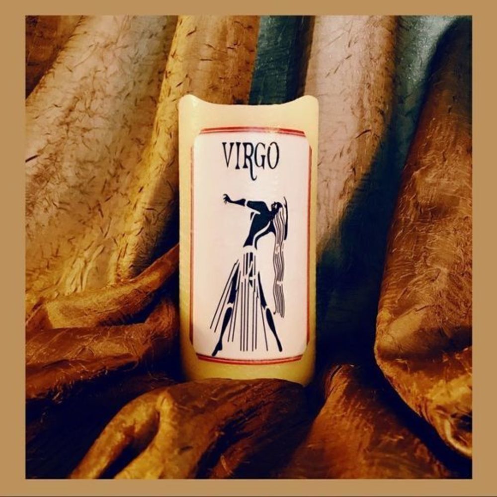 *30off3* Virgo ♍️ Zodiac Flameless Candle‎ with Timer